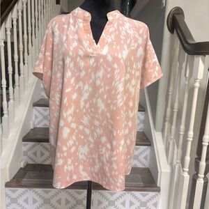 Stylecast X Slyck Animal Printed Mandarin
Collar, Size 2X